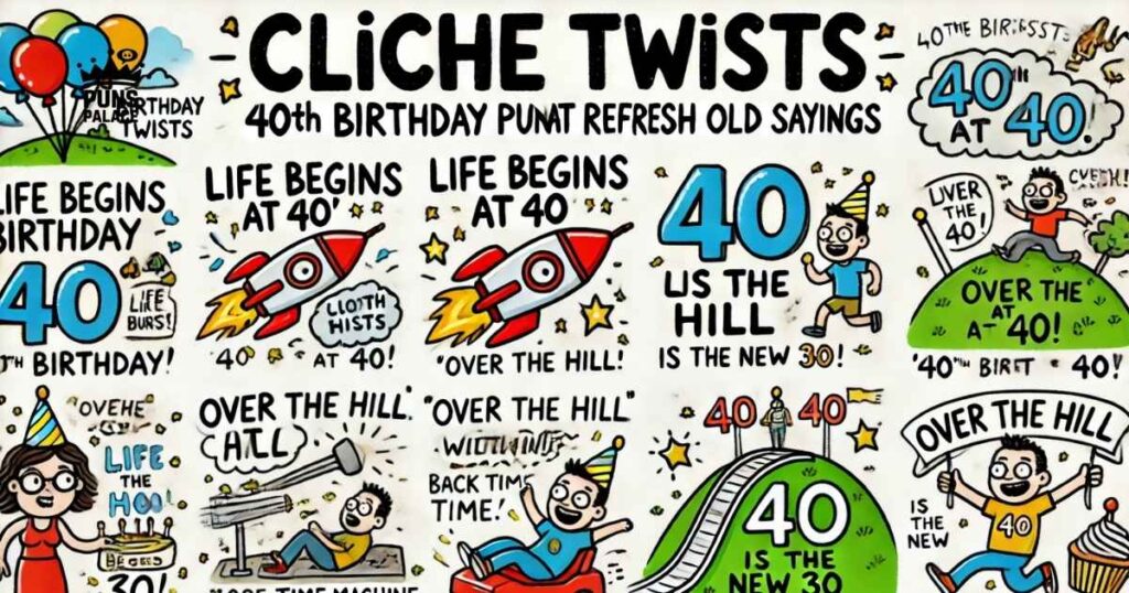 Cliché Twists: 40th Birthday Puns That Refresh Old Sayings
